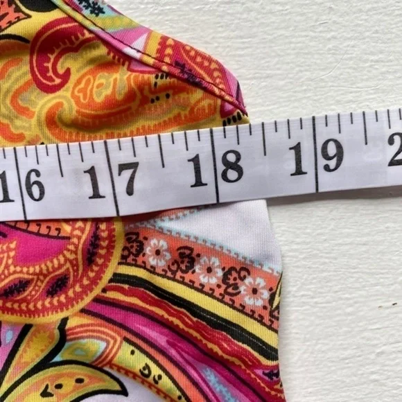 Venus Colorful Paisley Racerback Hi Lo Tank Top - Picture 7 of 9